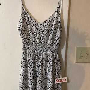 She + Sky Black and White Spotted Dress